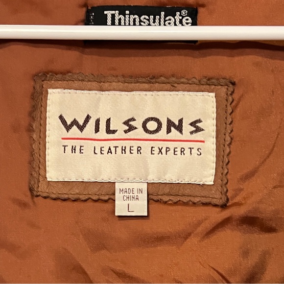 Wilson’s leather vintage women’s heavy coat Large with removable thinsulate vest - Picture 3 of 16